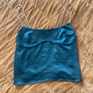 NWOT Satin Tank with Sparkly Straps!!!